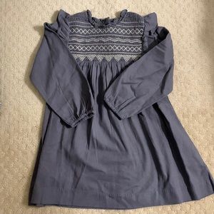Zara lightweight flannel slate blue dress